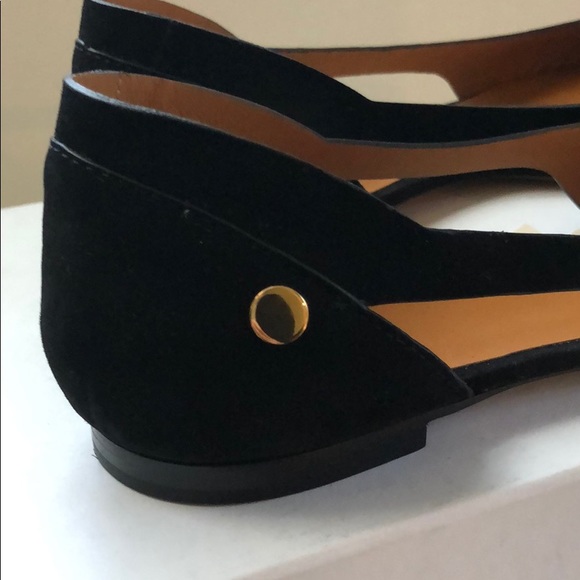 Chloè black suede pointy cut out ballerinas/flats - Picture 3 of 5
